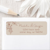Simple Elegance Boho Floral Address Etiket (Insitu)