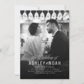 Simple Elegance Classy Script Photo Wedding  Kaart (Voorkant)