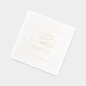 Simple Elegance Romantic Script Classic Wedding  Folie Servetten (Links)