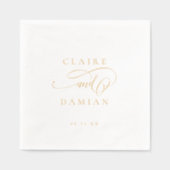 Simple Elegance Romantic Script Classic Wedding  Folie Servetten (Voorkant)