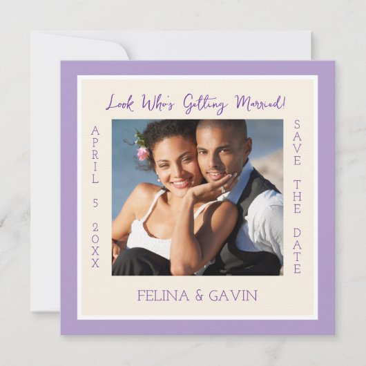 Simple Elegance! Save the Date Flat Card (Voorkant)