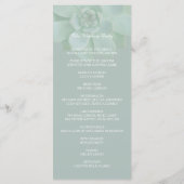 Simple Elegance Succulent Wedding Program Programmakaart (Achterkant)