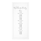 Simple Elegance Wedding Ceremony Program Reclamekaart (Achterkant)