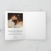 Simple Elegance Wedding Photo Bedankkaart (Binnen)