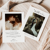 Simple Elegance Wedding Photo Bedankkaart