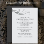 Simple Elegant 25th Wedding Anniversary Party Kaart