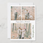 Simple Elegant 3 Photo Collage Holiday Kaart (Voorkant)