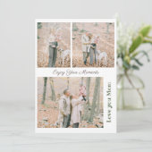 Simple Elegant 3 Photo Collage Holiday Kaart (Staand voorkant)