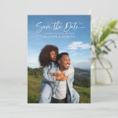 Simple Elegant 4-Photo Calligraphy QR Code (Staand voorkant)