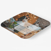 Simple Elegant 4 Photo Collage Wedding Party Papieren Bordje (Gebogen)