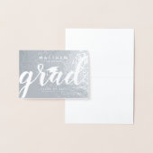 Simple Elegant Afstudeerder Silver Foil Wenskaart Folie Kaarten (Display)