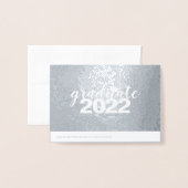 Simple Elegant Afstudeerder Silver Foil Wenskaart Folie Kaarten (Met envelop)