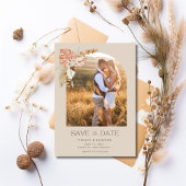 Simple Elegant Arch Photo Boho Wedding Save The Date