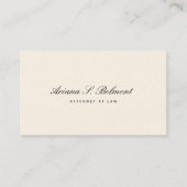 Simple Elegant Attorney Cream Visitekaartje (Voorkant)