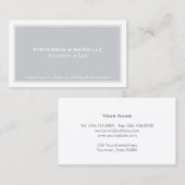 Simple Elegant Attorney Professional Visitekaartje (Voorkant / Achterkant)