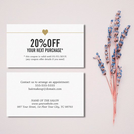 Simple Elegant Beauty Salon Coupon