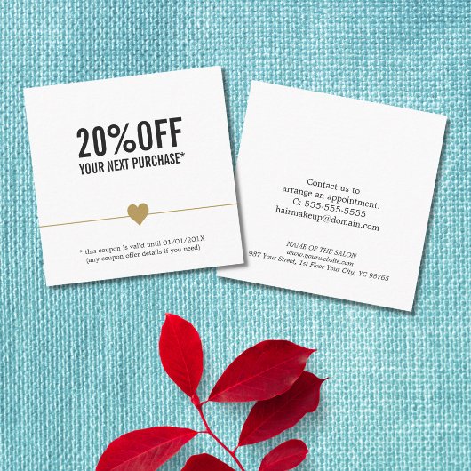 Simple Elegant Beauty Salon Coupon