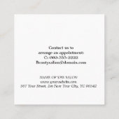 Simple Elegant Beauty Salon Kortingskaartje (Achterkant)