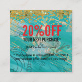 Simple Elegant Beauty Salon Kortingskaartje (Voorkant)