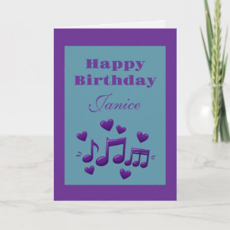Simple Elegant Birthday Music Notes Birthday Kaart