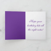 Simple Elegant Birthday Music Notes Birthday Kaart (Binnen)