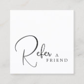 Simple Elegant Black and White Reference Kaart (Voorkant)