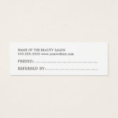 Simple Elegant Black and White Reference Kaart (Achterkant)