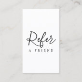 Simple Elegant Black and White Reference Kaart (Voorkant)