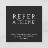 Simple Elegant Black and White Reference Kaart (Voorkant)