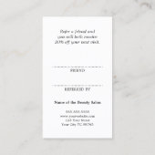 Simple Elegant Black and White Reference Kaart (Achterkant)