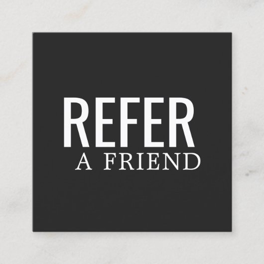 Simple Elegant Black and White Reference Kaart (Voorkant)