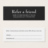 Simple Elegant Black and White Reference Kaart (Voorkant /achterkant)