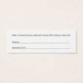 Simple Elegant Black and White Reference Kaart (Achterkant)