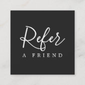 Simple Elegant Black and White Reference Kaart (Voorkant)