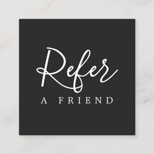 Simple Elegant Black and White Reference Kaart (Voorkant)