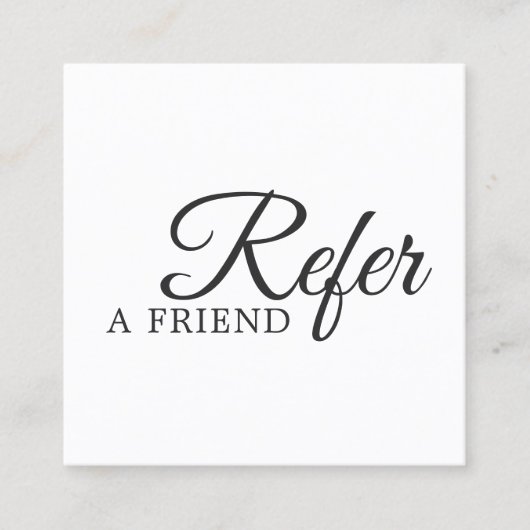 Simple Elegant Black and White Reference Kaart (Voorkant)