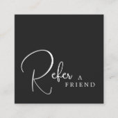 Simple Elegant Black and White Reference Kaart (Voorkant)