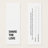 Simple Elegant Black and White Reference Kaart (Voorkant /achterkant)