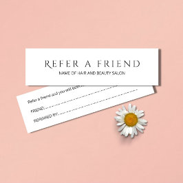 Simple Elegant Black and White Reference Kaart