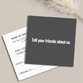 Simple Elegant Black and White Reference Kaart