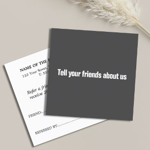 Simple Elegant Black and White Reference Kaart