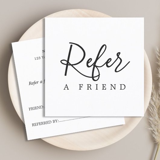 Simple Elegant Black and White Reference Kaart