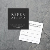 Simple Elegant Black and White Reference Kaart