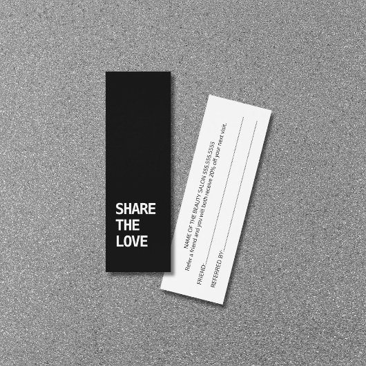 Simple Elegant Black and White Reference Kaart