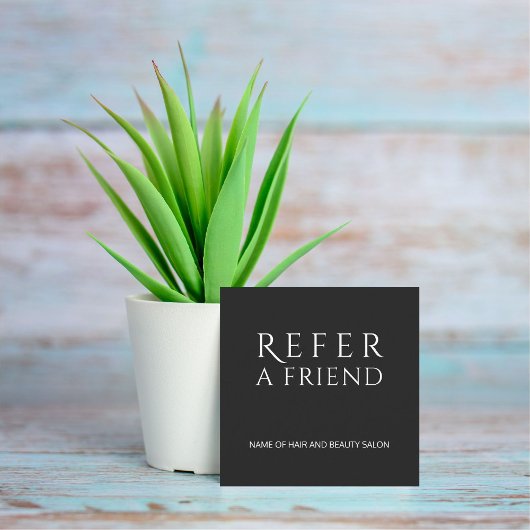 Simple Elegant Black and White Reference Kaart