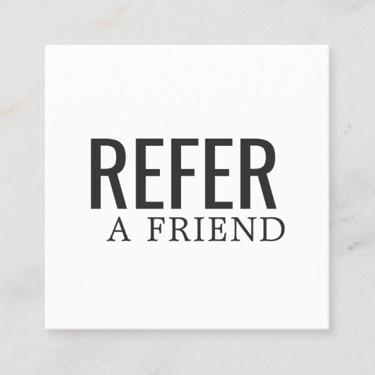 Simple Elegant Black and White Reference Kaart (Voorkant)