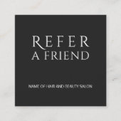 Simple Elegant Black and White Reference Kaart (Voorkant)