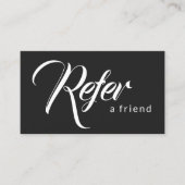 Simple Elegant Black and White Reference Kaart (Voorkant)