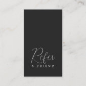 Simple Elegant Black and White Reference Kaart (Voorkant)