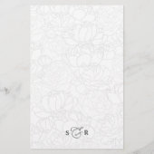 Simple Elegant Black and White Wedding Menu (Achterkant)